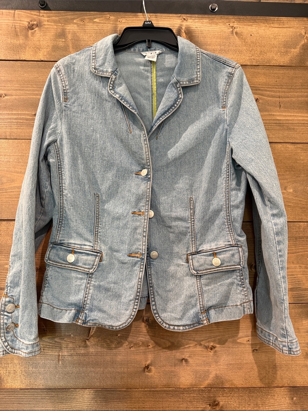 CAbi Light Blue Denim Blazer Jacket